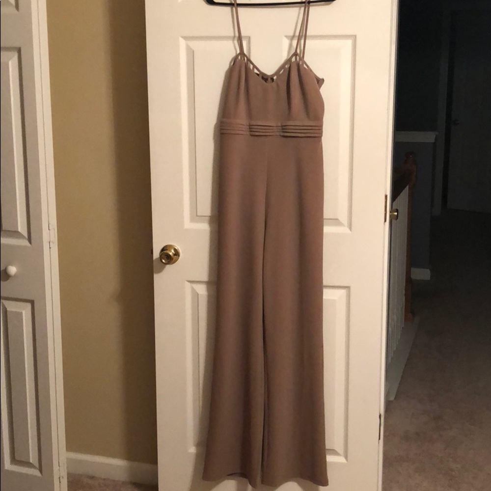 Taupe long flared jumper